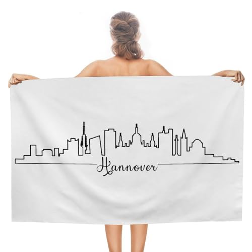 Strand-Badetuch für Erwachsene, Deutschland, Hannover, Reisehandtuch, lichtbeständig, weich, schrumpffrei, Picknick-Handtuch, Stadtkunstwerk, Bild, Malerei, niedliches Schwimm-/Kreuzfahrt-Handtuch, Strand-Badetuch für Erwachsene, Deutschland, Hannover, Reisehandtuch, lichtbeständig, weich, schrumpffrei, Picknick-Handtuch, Stadtkunstwerk, Bild, Malerei, niedliches Schwimm-/Kreuzfahrt-Handtuch, von CustonCares