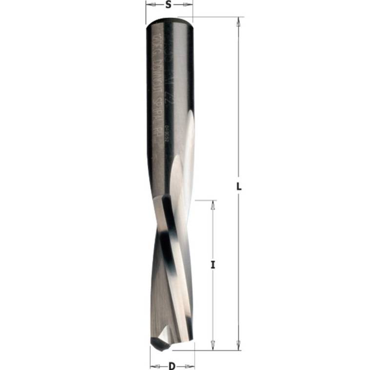 Cut360 Wendeplattenfräser Vollhartmetall Fräser 10x32x80mm S=10mm mit 2 negativ spiralgenuteten Schneiden Z2 Linkslauf von Cut360