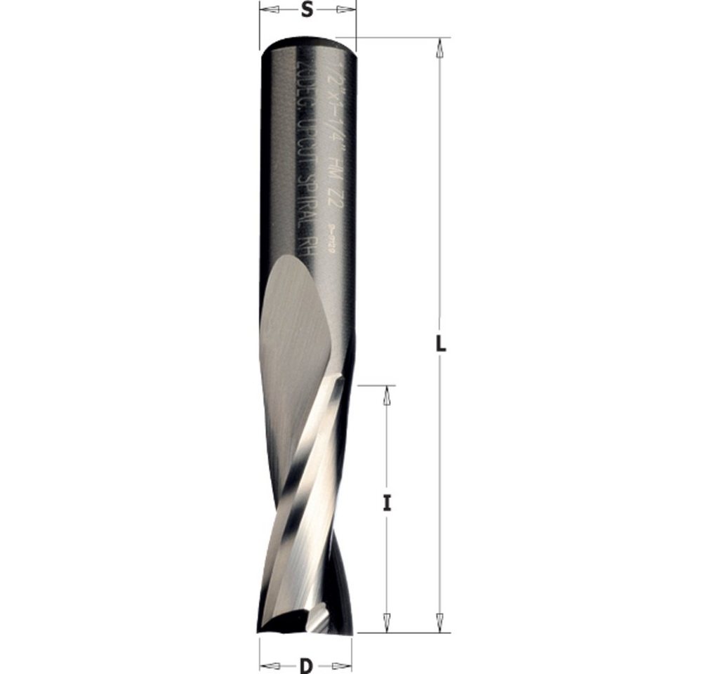 Cut360 Schaftfräser Vollhartmetall Fräser 10x32x80mm S=10mm mit 2 positiv spiralgenuteten Schneiden Z2 Rechtslauf von Cut360