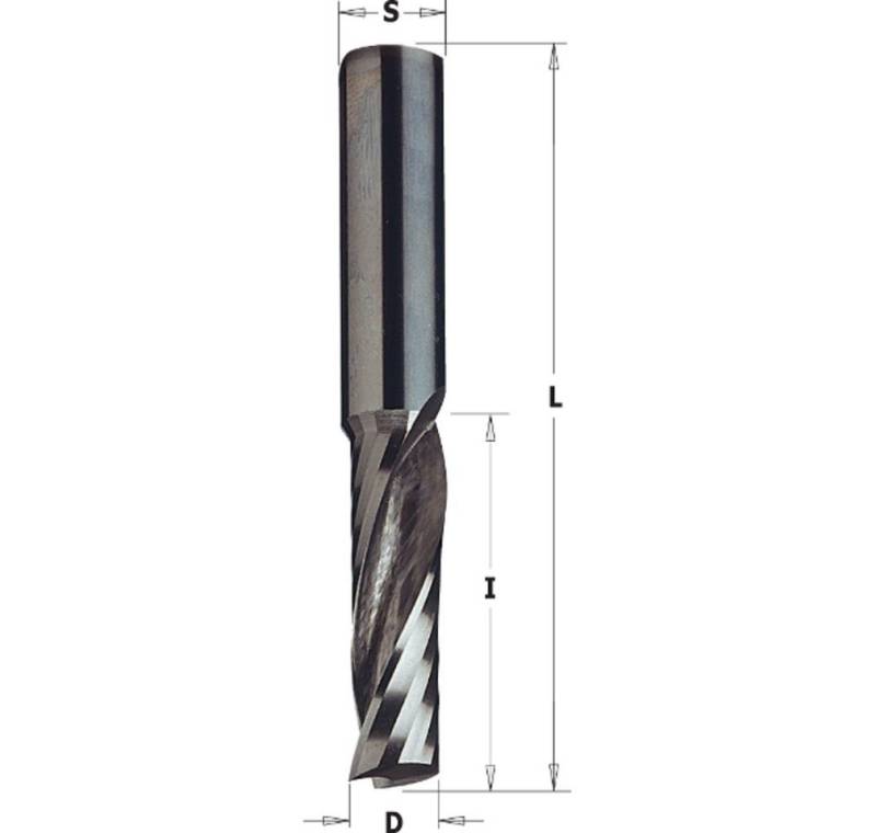 Cut360 Schaftfräser Vollhartmetall Fräser 12x40x80mm mit einer negativ spiralgenuteten Schneiden Z1 Rechtslauf von Cut360