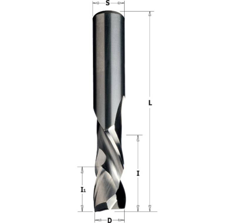 Cut360 Schaftfräser Vollhartmetall Fräser 18x55x110mm mit positiv & negativ spiralgenuteten Schneiden Z2+2 Linkslauf von Cut360