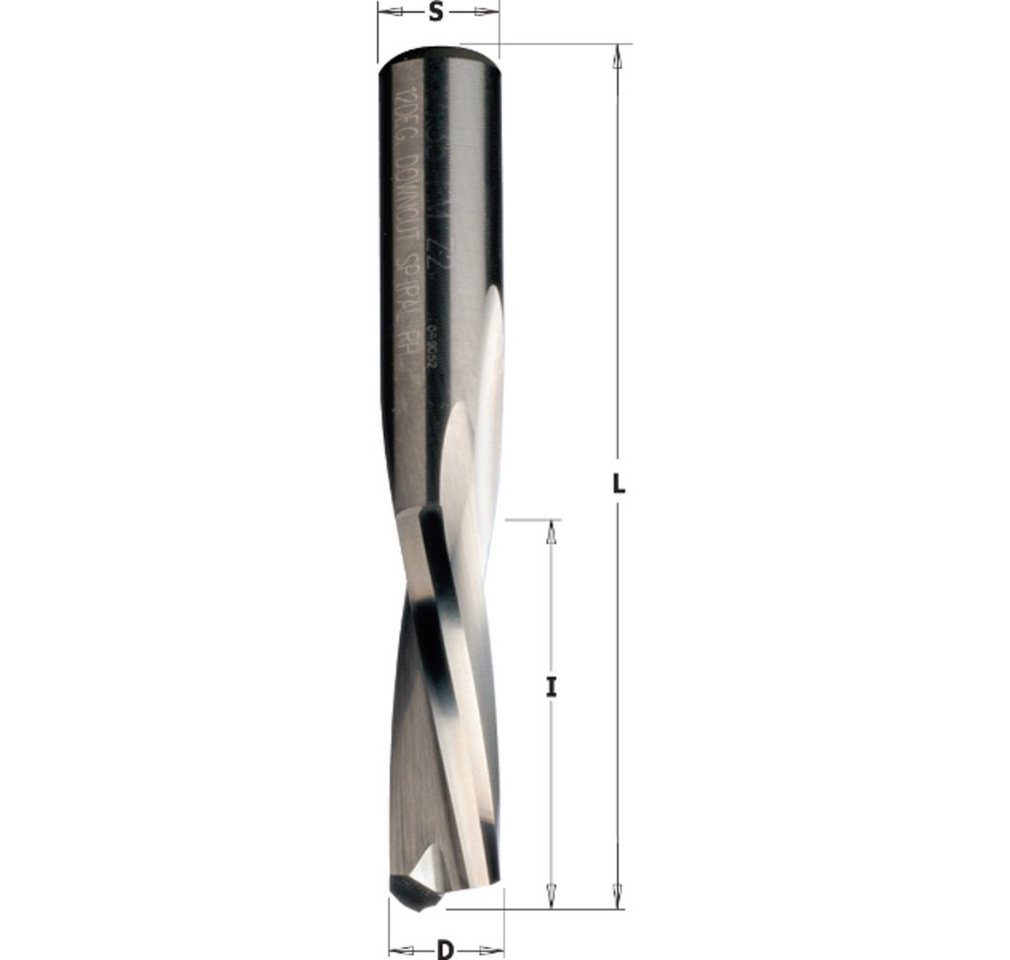 Cut360 Wendeplattenfräser Vollhartmetall Fräser 3x12x60mm S=8mm mit 2 negativ spiralgenuteten Schneiden Z2 Rechtslauf von Cut360