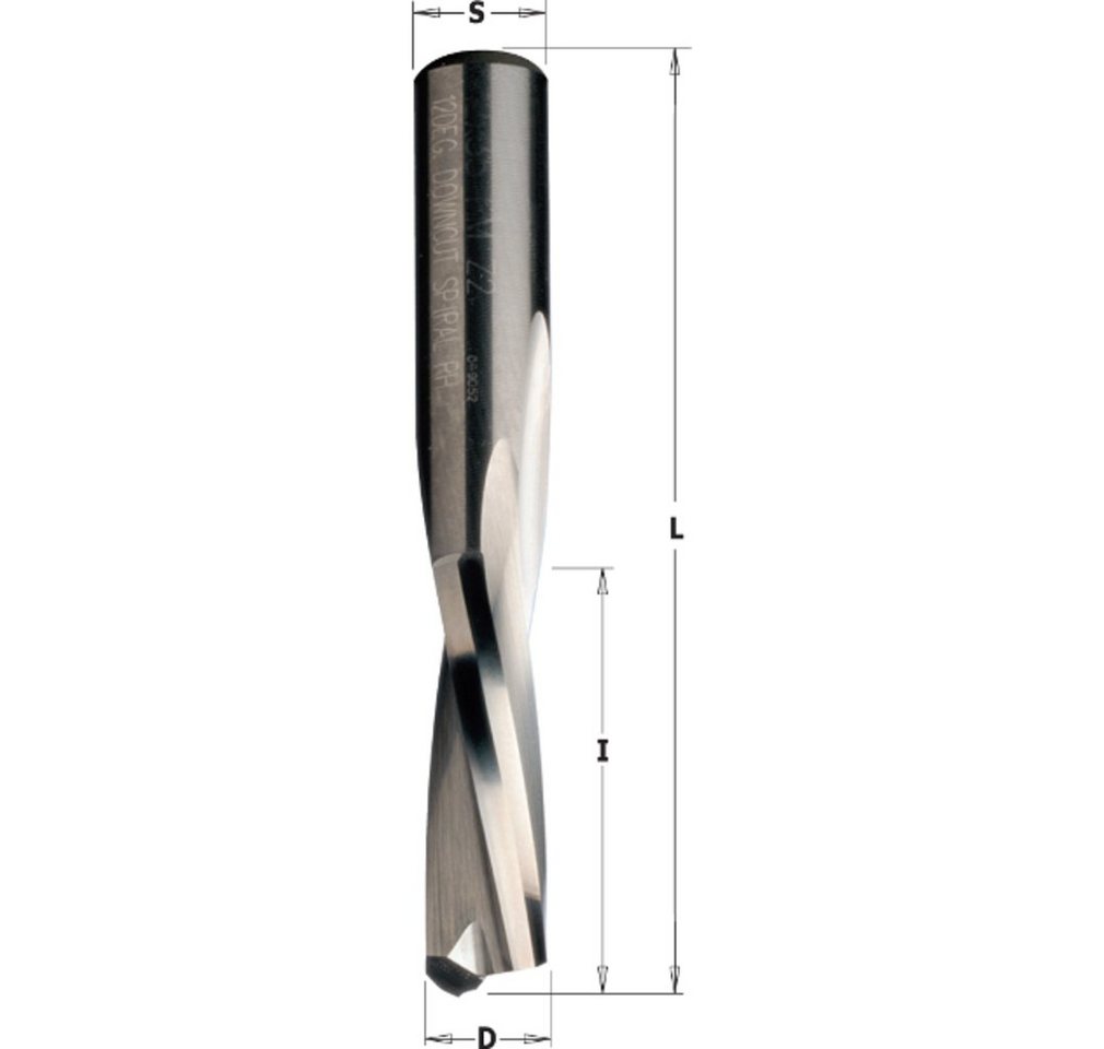 Cut360 Wendeplattenfräser Vollhartmetall Fräser 5x17x60mm S=8mm mit 2 negativ spiralgenuteten Schneiden von Cut360