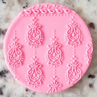 Damast Muster Keks Popup Embosser Stempel & Cutter Fondant Kuchen Dekoration Icing Schablone Indisch von CutBakeStamp