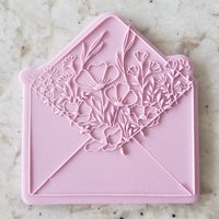 Floraler Briefumschlag Keks Popup & Cutter Stempel Fondant Kuchen Dekorieren Icing Schablone Muttertag von CutBakeStamp