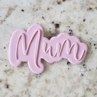 Mama Text Keks Popup & Cutter Embosser Stempel Fondant Kuchen Dekorieren Zuckerglasur Schablone Muttertag von CutBakeStamp