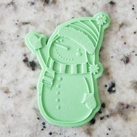 Süßer Schneemann Keks Popup Embosser Stempel & Cutter Fondant Kuchen Dekoration Icing Schablone Weihnachten von CutBakeStamp