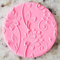 Wasser Lilly Muster Keks Popup Embosser Stempel & Cutter Fondant Kuchen Dekoration Icing Schablone Valentinstag von CutBakeStamp