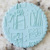 Weihnachtsgeschenke Muster Keks Popup Embosser Stempel Fondant Kuchen Dekoration Icing von CutBakeStamp