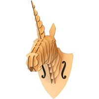 Große/Kleine Hölzerne Einhorn Trophäe Kopf Kit 3D Wand Kunst Wohnkultur - Laser Geschnitten Mythisch von CutTechCrafts