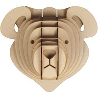 Groß/Klein Holz Teddy Bär Tier Trophäenkopf 3D Wand Kunst Kinder Wohnkultur von CutTechCrafts