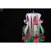 Große Handgeschnitzte Weihnachtskerze von CutandCurledInTime