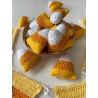 Candy Corn Zubehör/Gehäkeltes Tablett Küchendeko von CuteAlley