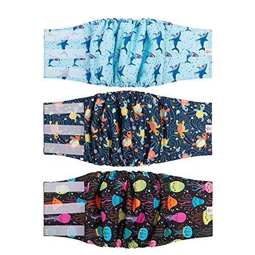 CuteBone Hundewindeln für Rüden, waschbar, Bauchband für Rüden, 3 Stück pro Packung DM28XL-DE CuteBone Hundewindeln für Rüden, waschbar, Bauchband für Rüden, 3 Stück pro Packung DM28XL-DE von CuteBone