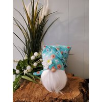 Hellblauer Frühlingsblumenzwerg, Frühlingszwerg, Blumenzwerg, Bauernhauszwerg, Abgestuftes Tablettdekor, Manteldekor, Tablettzwerg von CuteCraftCreationsCA