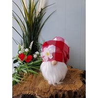 Roter Bauernzwerg, Blumenzwerg, Frühlingszwerg, Tiertablett, Manteldekor, Sommerzwerg von CuteCraftCreationsCA