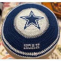 Dallas Cowboys Inspirierte Kippa Oder Ihr Team. Alle Baumwolle Hand Gehäkelt Und Kreuz Genäht. Immer Custom Nur Für Sie Gehäkelt Dallas Cowboys Inspirierte Kippa Oder Ihr Team. Alle Baumwolle Hand Gehäkelt Und Kreuz Genäht. Immer Custom Nur Für Sie Gehäkelt von CuteKippah