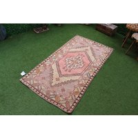 Wollteppich, Kelimteppich, Vintageteppich, Handgewebter Küchenteppich, 100 X 200 cm, Code 1866 von CuteOldRugs