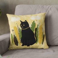 Schwarze Katze Kissen | Skurrile Haustier-Liebhaber-Dekor Schwarze Katze Kissen | Skurrile Haustier-Liebhaber-Dekor von CutePetArt