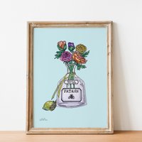 Tequila Wand Kunst Druck, Blumen Kunst, Innendekor Tequila Wand Kunst Druck, Blumen Kunst, Innendekor von CuteSalutePrints
