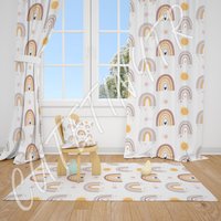 Boho Rainbows Baby Mädchenzimmer Teppich, Lampenschirm, Kissenbezug von CuteTinyTr
