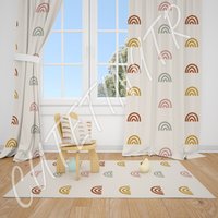 Boho Regenbogen Gender Neutral Baby Vorhang Kinderzimmer Vorhänge Fenster von CuteTinyTr
