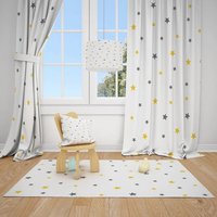 Gelb Und Grau Sterne Baby Jungenzimmer Teppich, Lampenschirm, Kissenbezug von CuteTinyTr