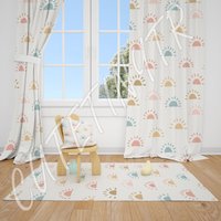 Gender Neutral Boho Sun Baby Zimmer Vorhänge Kinderzimmer Fenster von CuteTinyTr