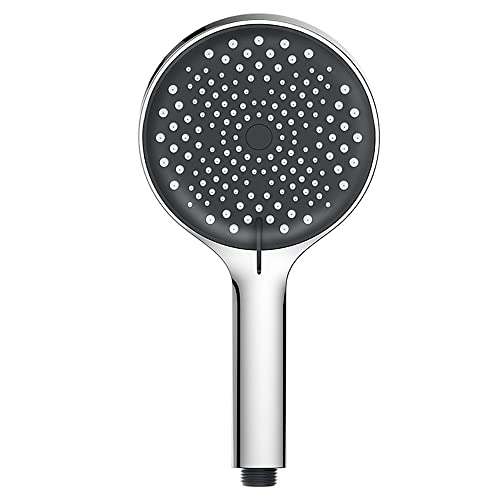 Duschkopf Wassersparender, Hochdruck Handbrause Mit 3 Trahlarten, Wasserstop und Filter, Chrom (Silber - Schwarz) von CuteTxtoys