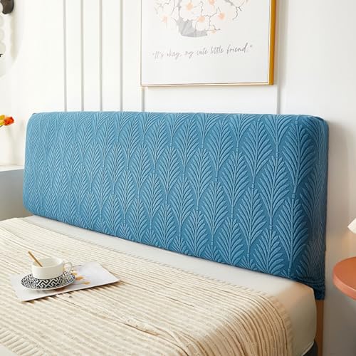 Cutfouwe Elastischer Headboard Cover- Headboard Staubhülle - Für Boxspringbetten & Schlafzimmerdekoration-Pflegeleichte Kopfteil Abdeckung,Blau,150cm von Cutfouwe