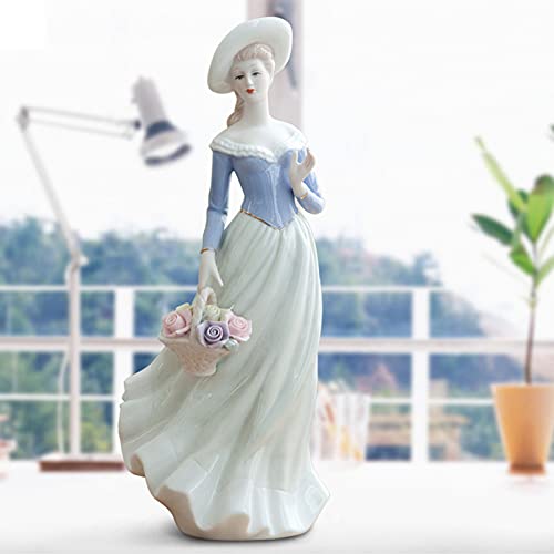 Cutfouwe Keramik Göttin Moderne Figur Skulptur Mädchen Porzellan Statue Deko Frauen Figuren Ornament Für Wohnzimmer Tischdeko Büro Schreibtisch Handwerk Sammelfigur Deko,8 von Cutfouwe