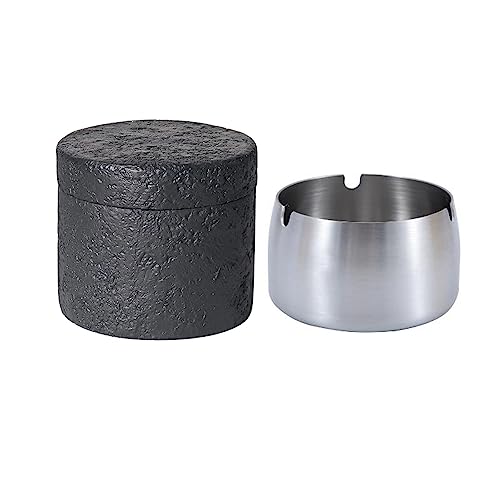 Cutfouwe Mülleimer Mit Deckel-Beton + Innenteile Aus Rostfreiem Stahl-Leicht Zu Reinigen Und Garantiert Langlebig Geruchshemmend/Wind-/Regenfest,Schwarz,L Cutfouwe Mülleimer Mit Deckel-Beton + Innenteile Aus Rostfreiem Stahl-Leicht Zu Reinigen Und Garantiert Langlebig Geruchshemmend/Wind-/Regenfest,Schwarz,L von Cutfouwe