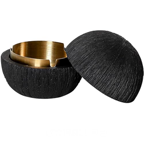 Cutfouwe Outdoor Mülleimer - Dekorativer Betonmülleimer für den Außenbereich,Schwarz,B Cutfouwe Outdoor Mülleimer - Dekorativer Betonmülleimer für den Außenbereich,Schwarz,B von Cutfouwe