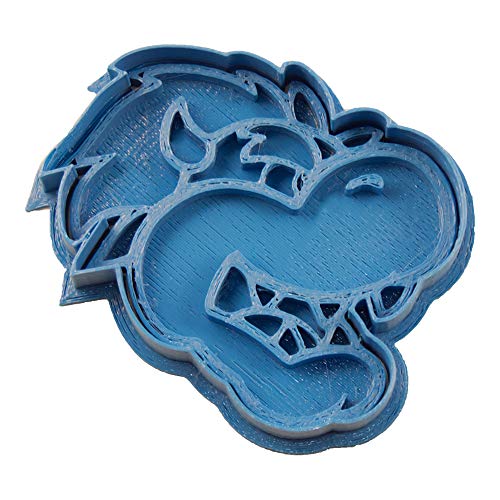 Cuticuter Bowser Gesicht Mario Bros Ausstecher, Blau, 8 x 7 x 1,5 cm von Cuticuter