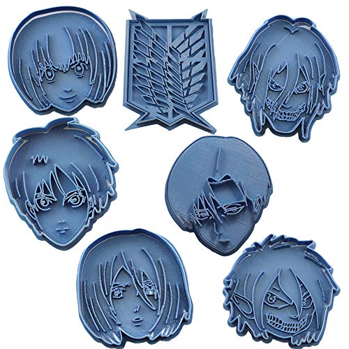 Cuticuter Keksausstecher Shingeki No Kyojin, 7 Stück, Blau, 16 x 14 x 1,5 cm Cuticuter Keksausstecher Shingeki No Kyojin, 7 Stück, Blau, 16 x 14 x 1,5 cm von Cuticuter