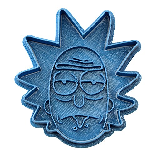 Cuticuter Y Morty Keksausstecher, Design Rick, Kunststoff, blau, 8x7x1.5 cm von Cuticuter
