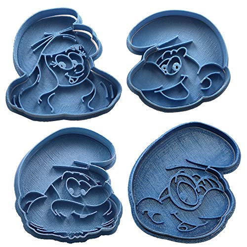 Cuticuter Schlümpfe Pack Keksausstecher, Kunststoff, Blau, 16 x 14 x 1,5 cm, 4 Stück von Cuticuter