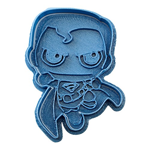 Cuticuter Superman Chibi Superhelden Ausstechform, Blau, 8 x 7 x 1.5 cm von Cuticuter