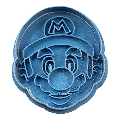 Cuticuter Bros Ausstecher, Motiv Mario Gesicht, Blau, 8 x 7 x 1,5 cm Cuticuter Bros Ausstecher, Motiv Mario Gesicht, Blau, 8 x 7 x 1,5 cm von Cuticuter