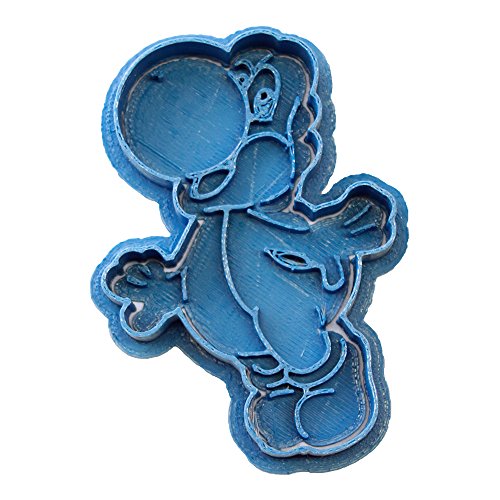 Cuticuter, Yoshi, Mario Bros, Ausstechform, Frabe: blau, Maße: 8 x 7 x 1,5 cm von Cuticuter