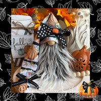 Herbst Wichtel, Kürbiszwerg, Bauernhaus Gnom, Tier Tablett Dekor, Saisonale Tomte, Nisse, Skandinavisch von CutiecreationByJulie