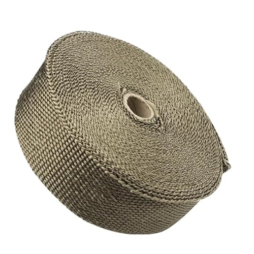 Cutiolly Heat Protection Tape, Basalt Fibre Exhaust Tape Auspuff Hitzeschutzband,Auspuff Dichtband,5M Hitzeschutzband Basaltfaser mit 4 Kabelbinder von Cutiolly