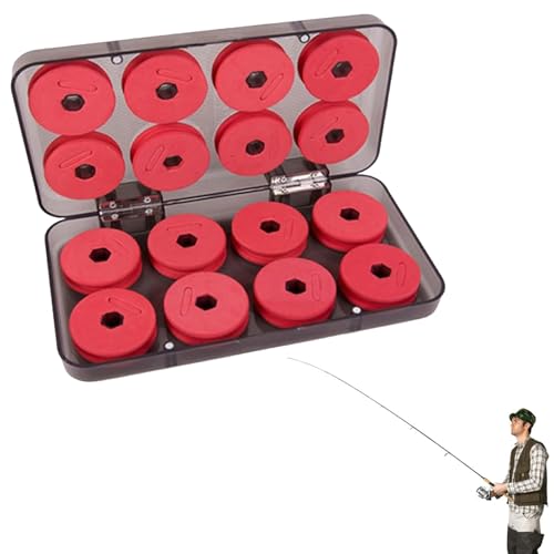 Vorfach Aufwickler Box Angeln,16pcs Schaumstoff Schnuraufwickler,Vorfach Angelschnur Spulen,Aufwickler Angeln,Wickelbrett Angelausrüstung,Angelschnur-Spulen Aufbewahrungsbox von Cutiolly