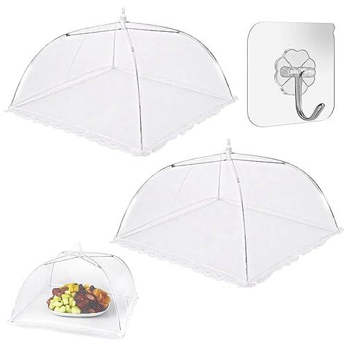 Fliegenhaube,2PCS Mesh-Material Fliegenhaube,Faltbare Abdeckhaube,Lebensmittel Abdeckung,Abdeckhaube für Essen,Faltbare Kuchenabdeckung,Fliegenschirm Lebensmittel Abdeckung,Weiß Fliegenhaube,2PCS Mesh-Material Fliegenhaube,Faltbare Abdeckhaube,Lebensmittel Abdeckung,Abdeckhaube für Essen,Faltbare Kuchenabdeckung,Fliegenschirm Lebensmittel Abdeckung,Weiß von Cutiolly