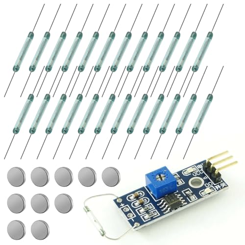 Glas Reed Schalter,24pcs Glas Reed Schalter,Reed Kontakt,Reedschalter Reedkontakt,Magnetischer Induktionsschalter,Reedschalter,mit 10pcs Magnets Glas Reed Schalter,24pcs Glas Reed Schalter,Reed Kontakt,Reedschalter Reedkontakt,Magnetischer Induktionsschalter,Reedschalter,mit 10pcs Magnets von Cutiolly