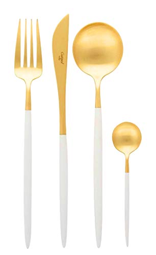 Cutipol Goa Besteck-Set - 24-teilig (Gold/Matt Weiß) von Cutipol