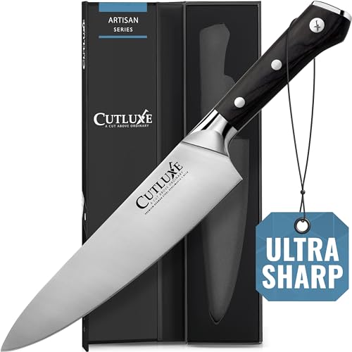 Cutluxe Kochmesser – 20cm Küchenmesser aus deutschem Hartstahl geschmiedet – Artisan Series von Cutluxe