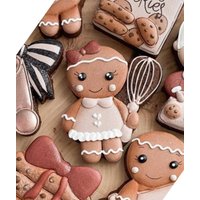 2038 Lebkuchen Mit Schneebesen - Weihnachten Ausstecher Fondant Clay von CutmyCookies