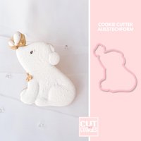 2324 Eisbär Baby Mit Schmetterling - Weihnachtsausstecher Ausstechform Keksausstecher Guetzliausstecher Ausstecher von CutmyCookies