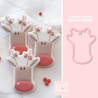 2329 Rentier Rudolf - Weihnachtsausstecher Ausstechform Keksausstecher Guetzliausstecher Ausstecher von CutmyCookies